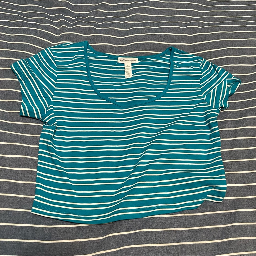 Teal crop top